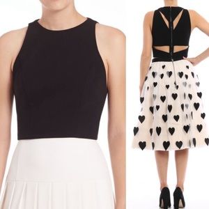 🎉LIKE NEW Alice & Olivia black Barrett cut out back crop top